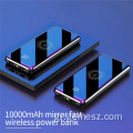 10000mah Mirror Digital Display Wireless Charging Power Bank